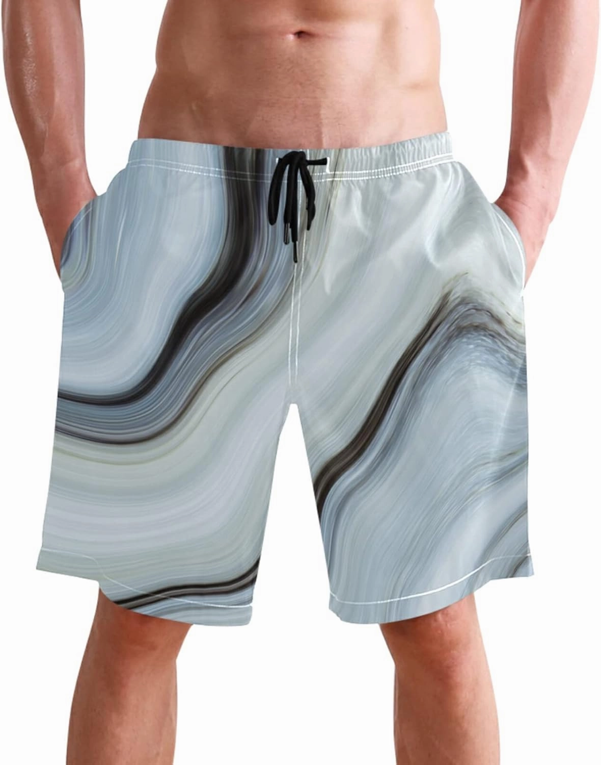 visesunny Summer Mens Swim Trunks Mesh Liner Swimming Trunks Men's Bathing Suit Quick Dry Swim Shorts