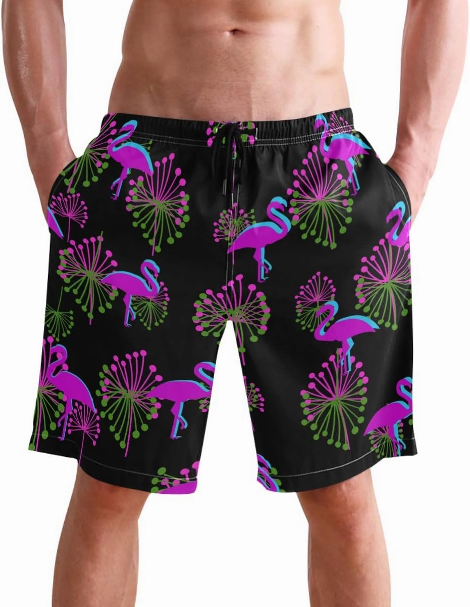 visesunny Summer Mens Swim Trunks Mesh Liner Swimming Trunks Men's Bathing Suit Quick Dry Swim Shorts