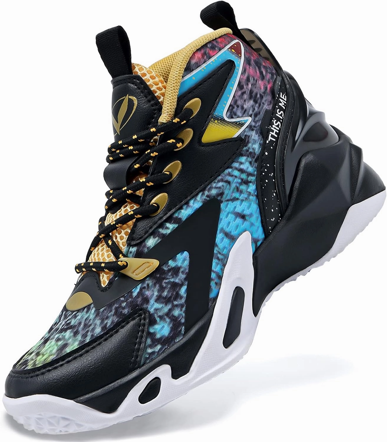VITUOFLY Kids Basketball Shoes Boys Air Cushion Sneakers Girls Mid Top School Hoops Shoes Non-Slip Outdoor Sports Running Gym Comfortable Durable Little Kid/Big Kid