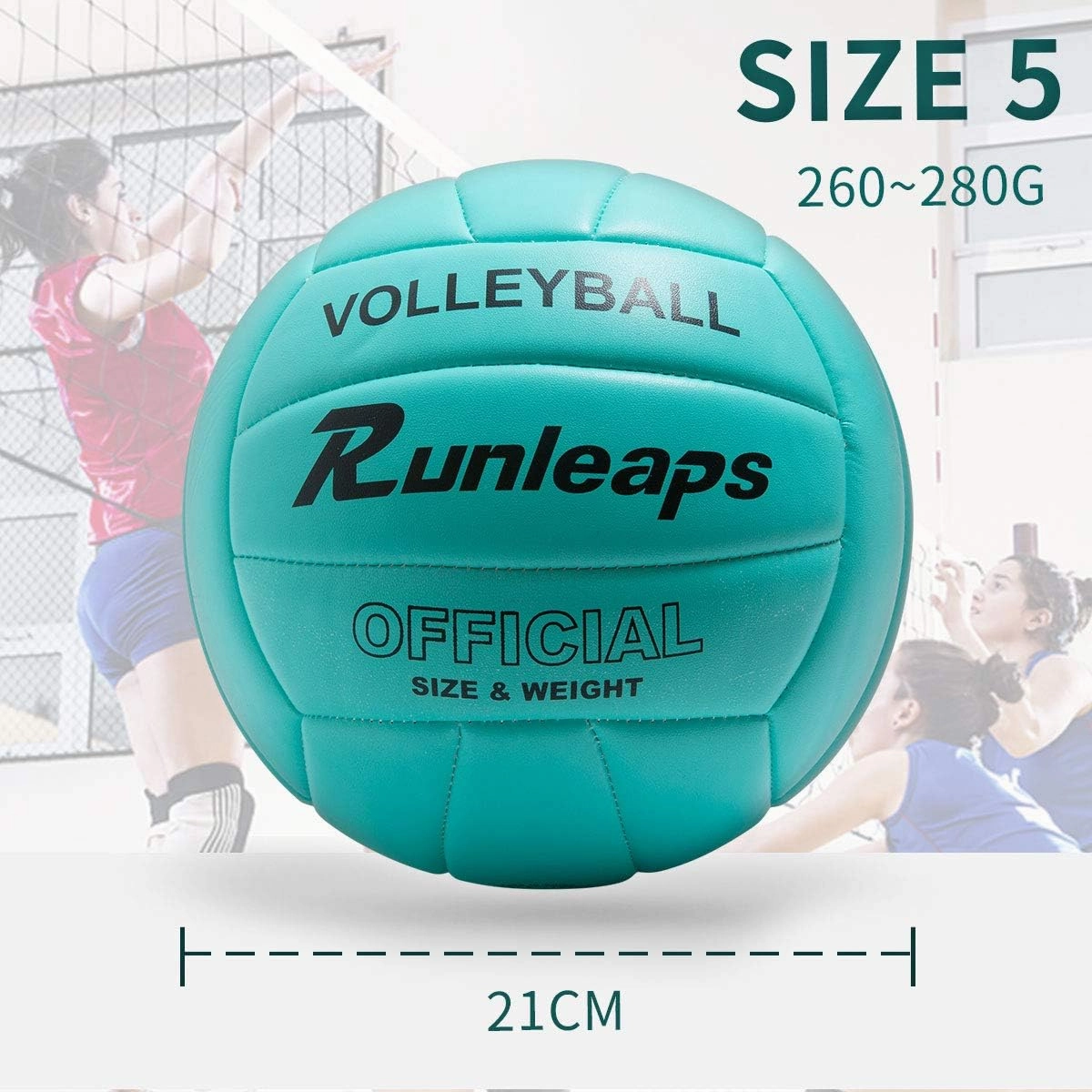 Volleyball, Waterproof Indoor Outdoor Volleyball for Beach Game Gym Training (Official Size 5)