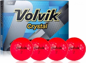 Volvik Crystal Golf Balls - Red