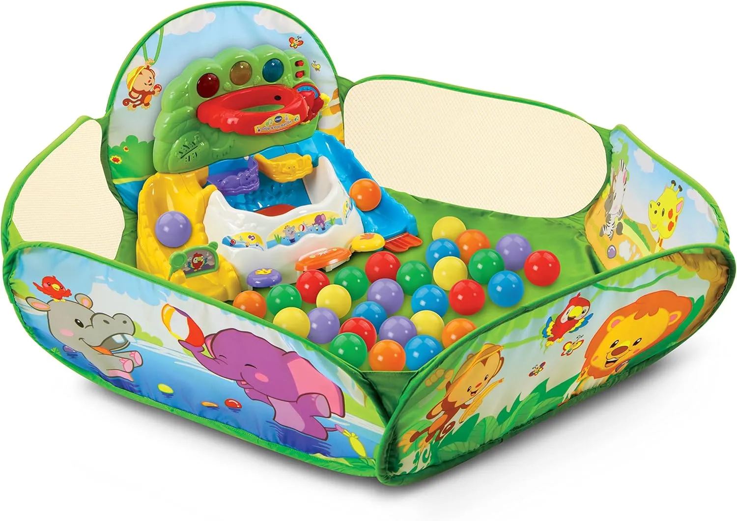 VTech Pop-a-Balls Drop and Pop Ball Pit, Green