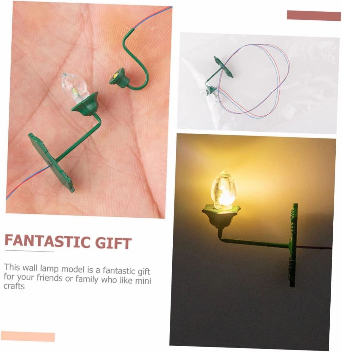 Wakauto 5sets Realistic Miniature Wall Lamp Model Playing House Wall Lights Miniature Scene Decor Boys and Girls Lamp Toy Fake Lights 25pcs*5