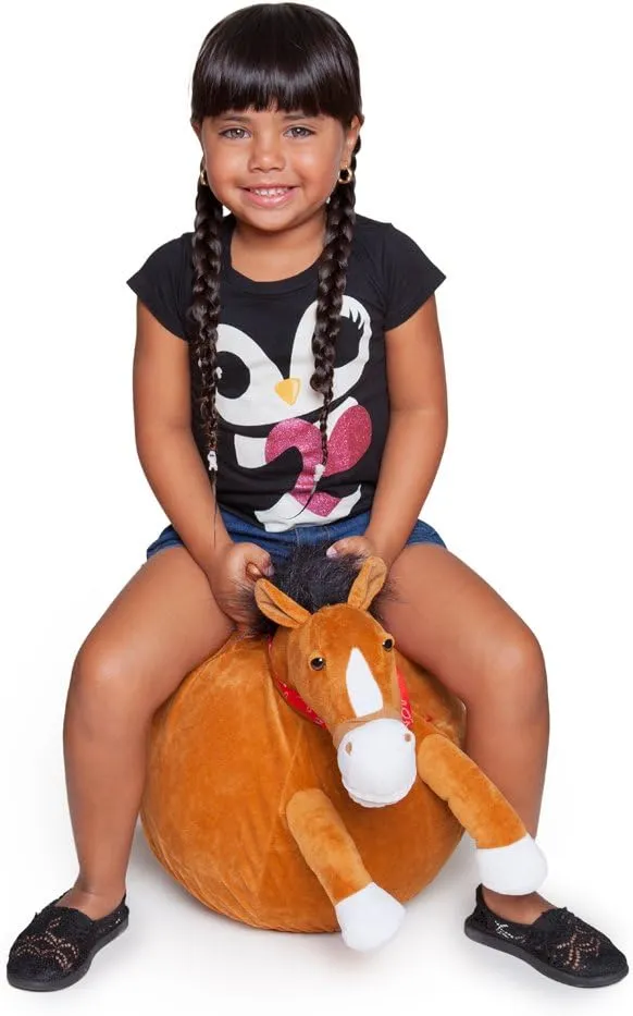 WALIKI Horse Hopper Ball for Kids | Hippity Hop | Jumping Hopping Ball | Sit & Bounce (Small: Ages 3-5, Horse)
