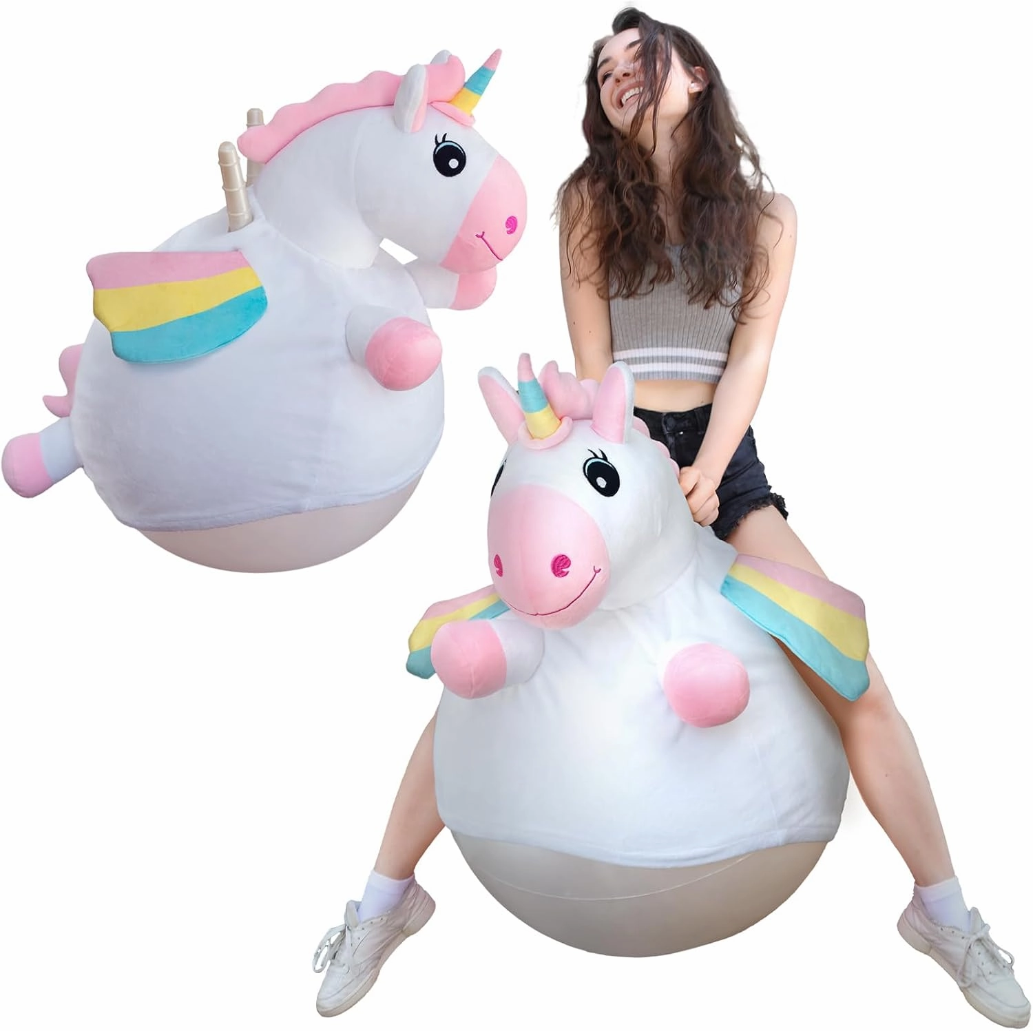 WALIKI Hopper Ball for Adults Ages 13-101 | Hippity Hop | Jumping Hopping Ball (Unicorn)