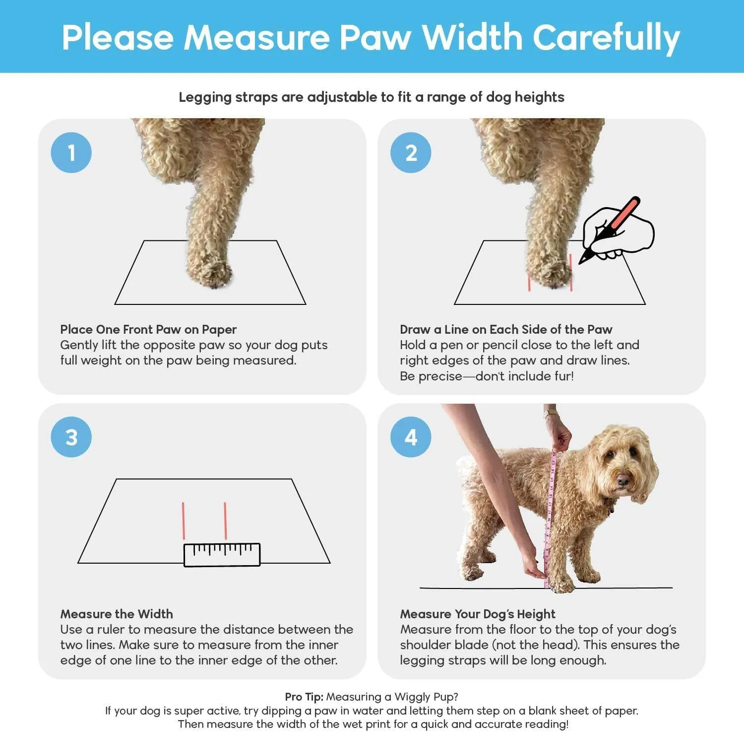 Walkee Paws New Deluxe Easy-On Dog Boot Leggings, Protects from Hot Pavement, Summer Showers, Wet Surfaces, Allergens (Classic, Small/Medium)