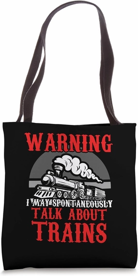 Warning Design Perfect for Train Enthusiasts Tote Bag