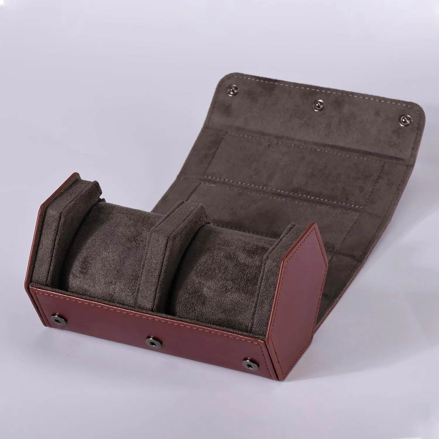 Watch Travel Case Portable Organizer - Luxury Watch Roll Travel Box Recycled Leather Watch Storage and Display for Men and Women