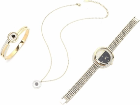 Watch Jewelry Set, Women Jewelry Set, Watch Bracelet Necklace Set Business Style Women Anniversary Birthday Jewelry Set
