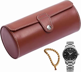 Watch Roll Display Box - Portable Watch Storage Case | Travel Storage Holder | Roll Travel Case | Leather Storage and Display for Men and Women | Box
