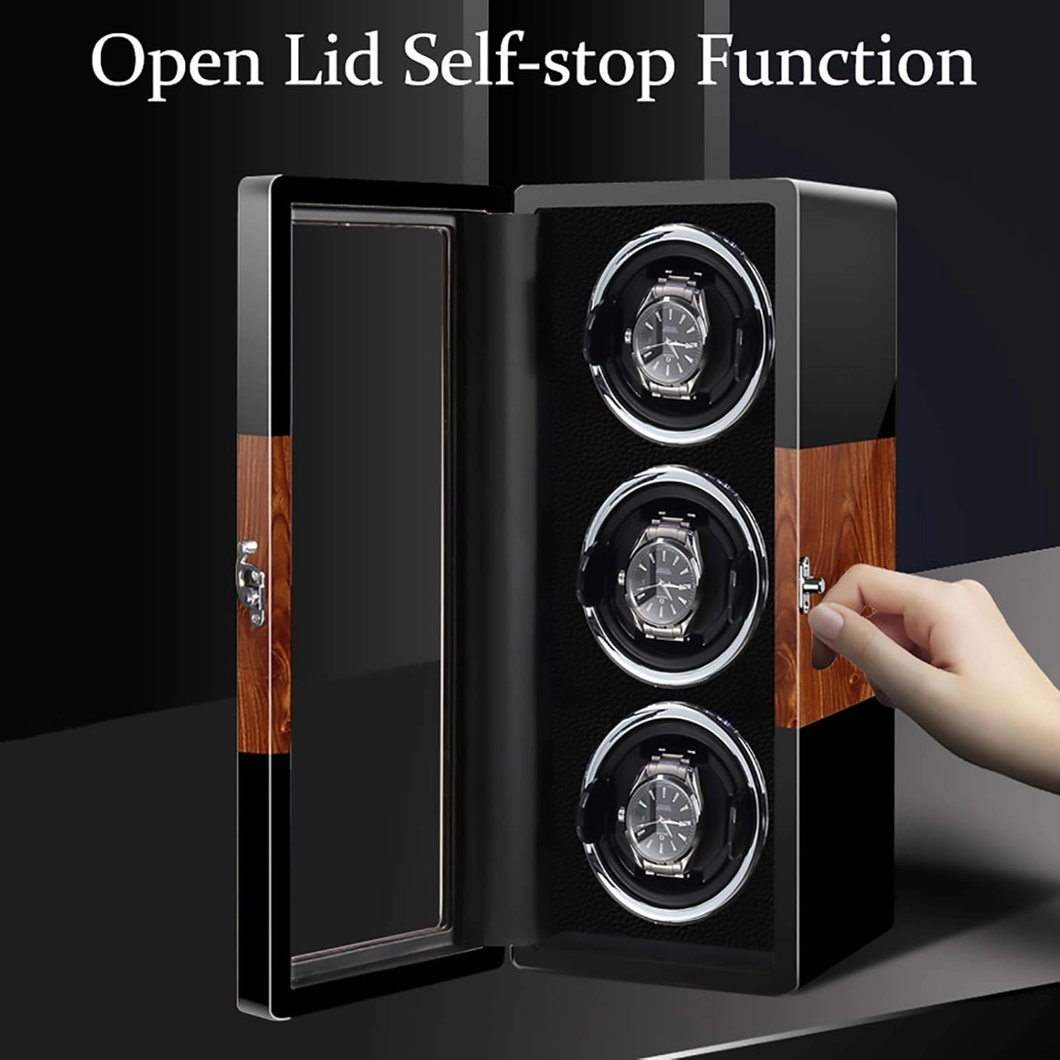 Watch Stand Watch Winders for Automatic Watches - Smart Vertical Watch Winding Box Automatic Mechanical Watches Shaker Quiet Motor Rotating Watch Device Unique