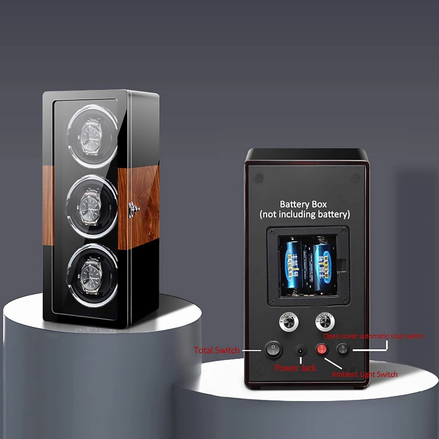 Watch Stand Watch Winders for Automatic Watches - Smart Vertical Watch Winding Box Automatic Mechanical Watches Shaker Quiet Motor Rotating Watch Device Unique