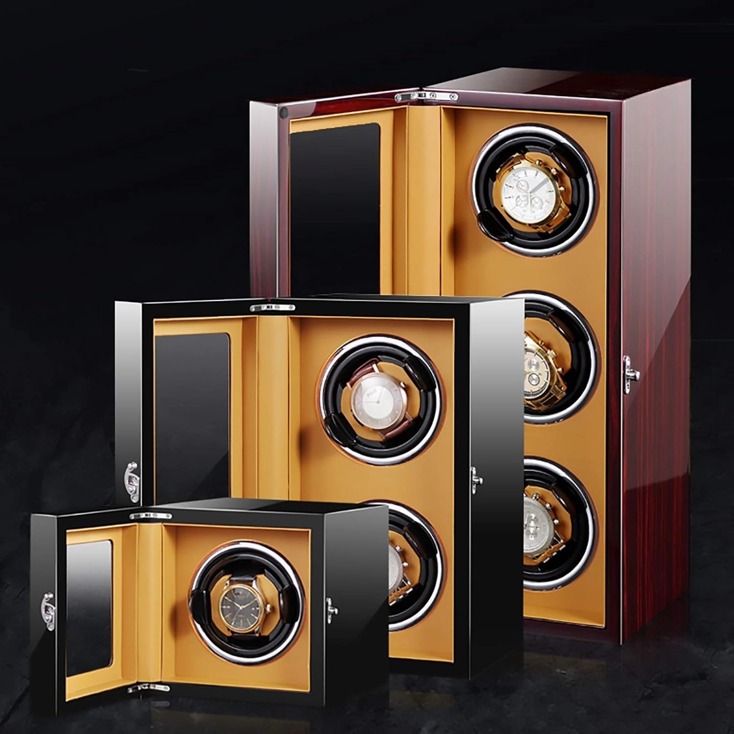 Watch Stand Watch Winders for Automatic Watches - Smart Vertical Watch Winding Box Automatic Mechanical Watches Shaker Quiet Motor Rotating Watch Device Unique