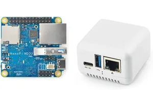 WayPonDEV NanoPi NEO3-LTS Mini Router Single Board Computer Rockchip RK3328 1GB Super Tiny ARM Board for IOT Smart Home Gateway Support FriendlyWrt Ubuntu (with Case and Heat Sink)