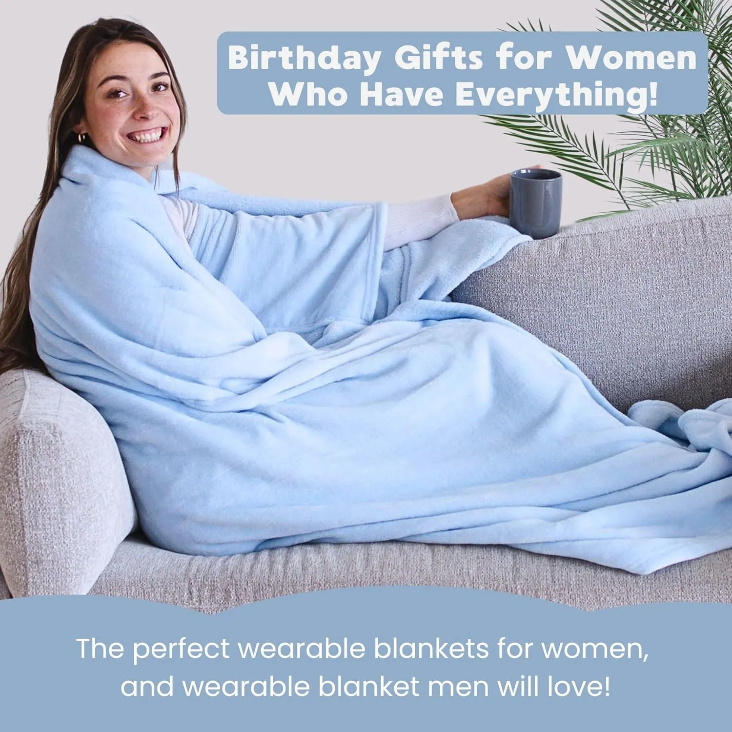 Wearable Blankets for Women - Mothers Day Gifts for Mom - Adult Wearable Blanket Men, Birthday Gifts for Women