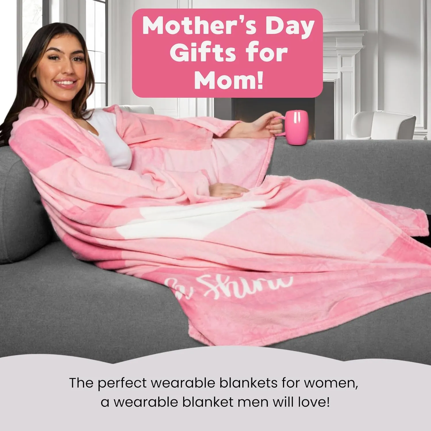 Wearable Blankets for Women - Mothers Day Gifts for Mom - Adult Wearable Blanket Men, Birthday Gifts for Women