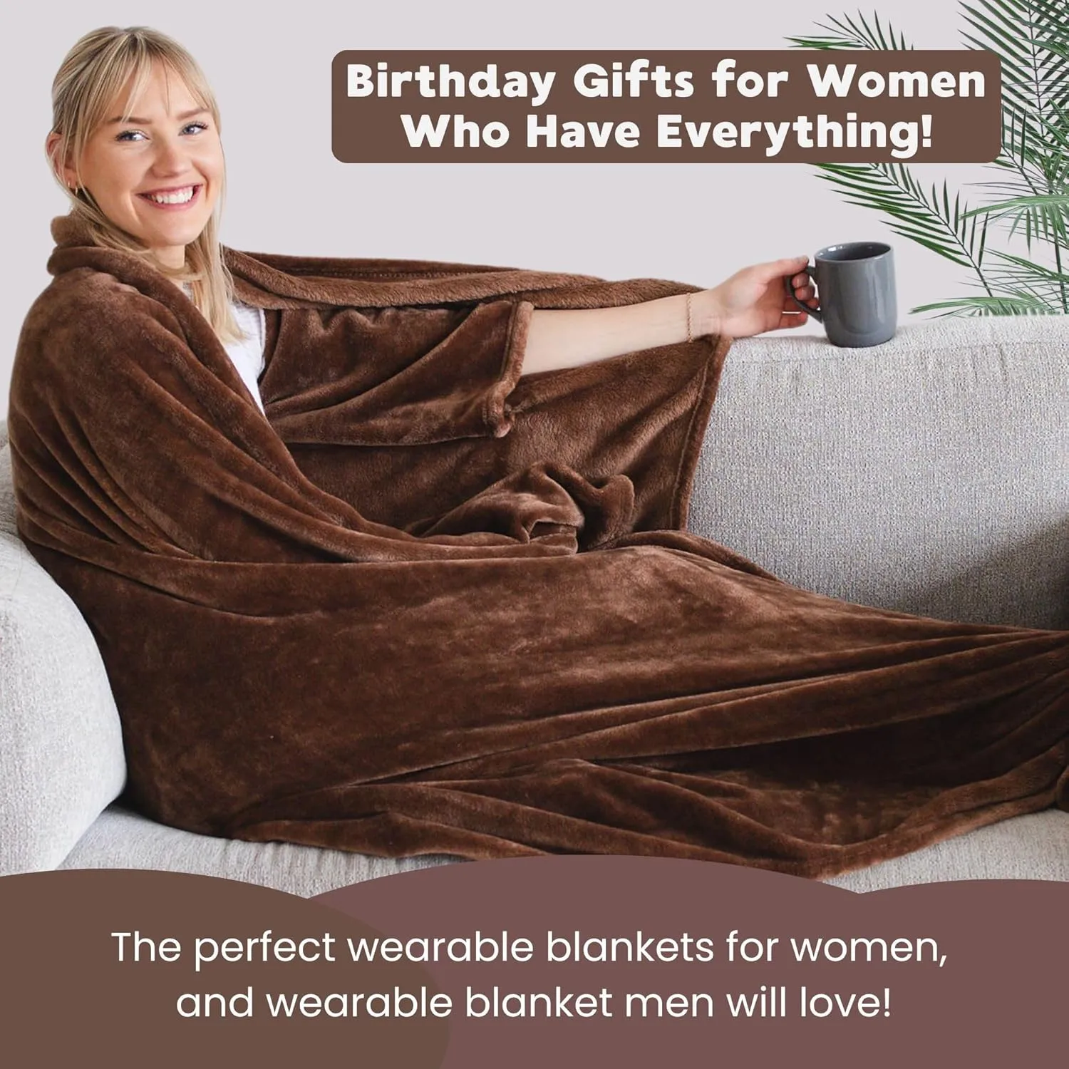 Wearable Blankets for Women - Mothers Day Gifts for Mom - Adult Wearable Blanket Men, Birthday Gifts for Women