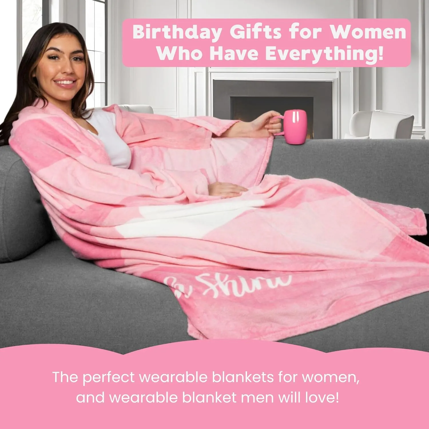 Wearable Blankets for Women - Mothers Day Gifts for Mom - Adult Wearable Blanket Men, Birthday Gifts for Women
