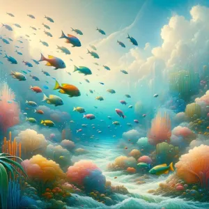 Whimsical Underwater Haven with Colorful Fish and Coral Reefs 1500 Pieces Wooden Jigsaw Puzzles for Adults Children Educational Intellectual Puzzle Toys Home Decoration Art DIY Toy Gift