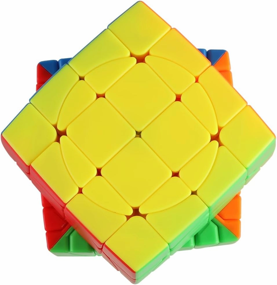 Willking 4x4 Circular Speed Cube Stickerless Magic Puzzle Toy Gift for Kids and Adults Challenge