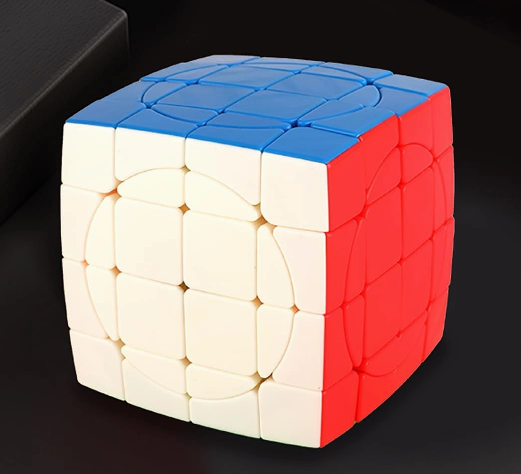 Willking 4x4 Circular Speed Cube Stickerless Magic Puzzle Toy Gift for Kids and Adults Challenge
