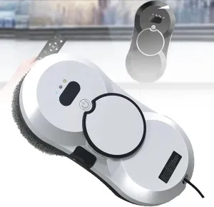 Window Cleaning Robot,Ultrasonic Atomization Intelligent Water Spray, Suction Power,Intelligent Path Planning,Remote Control Robot Window Cleaner (White)