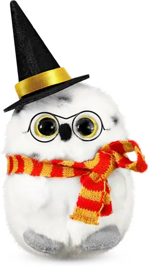 Wizard Owl Plush Toy with Glasses, Scarf, and Hat – Cute Magical Owl Stuffed Animal for Kids, for Fans of Fantasy and Magic