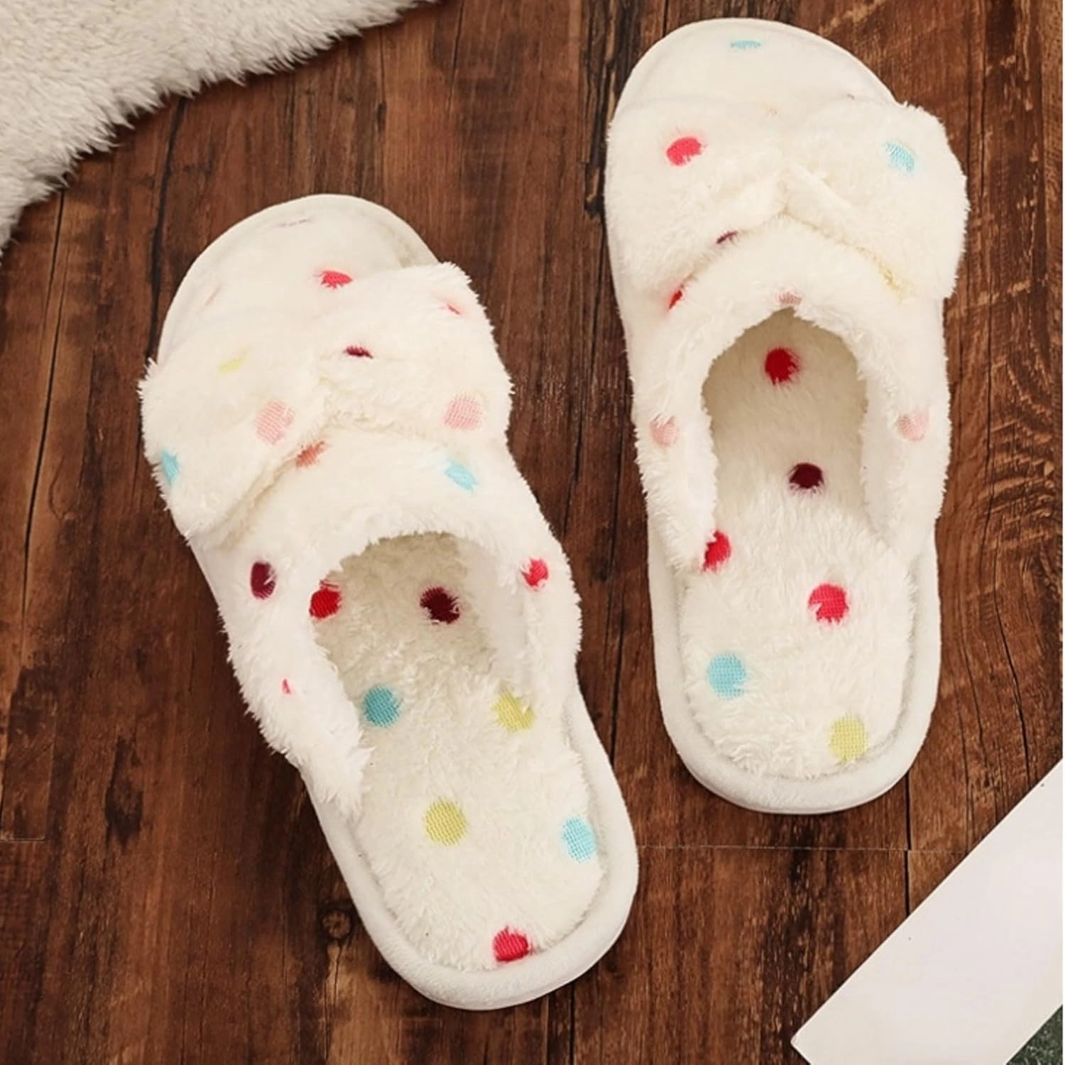 Women's Fleece Bow House Slippers Indoor, Soft Comfy Cozy Plush Slip On Slippers with Bows, Bow Tie Winter Warm Fuzzy Bedroom Shoes