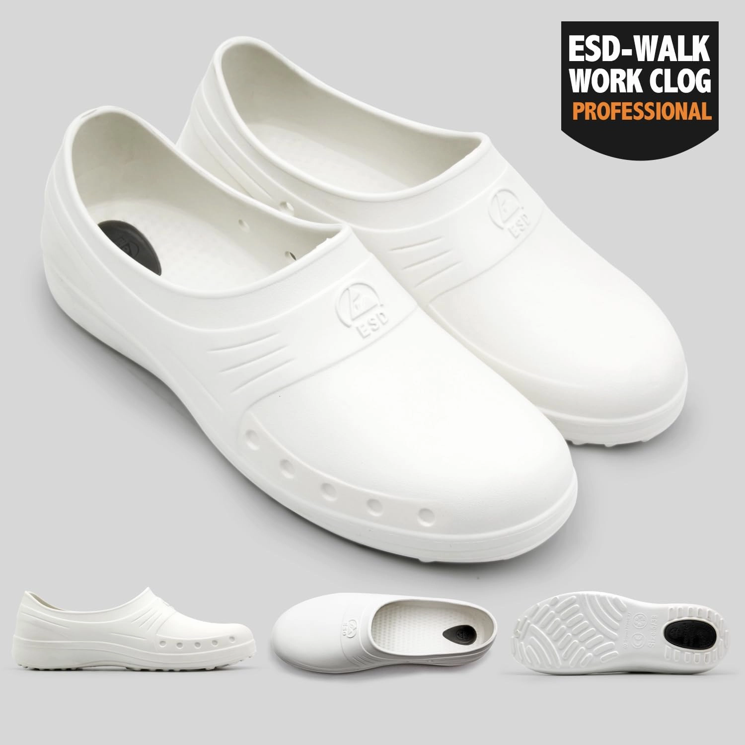 Women Slippers, Non Slip Work Shoes, Waterproof, Oil Resistant and Anti-Static, Suitable for Hospital Doctors, Nurses, Kitchen, Laboratory, Healthcare Or Home Use
