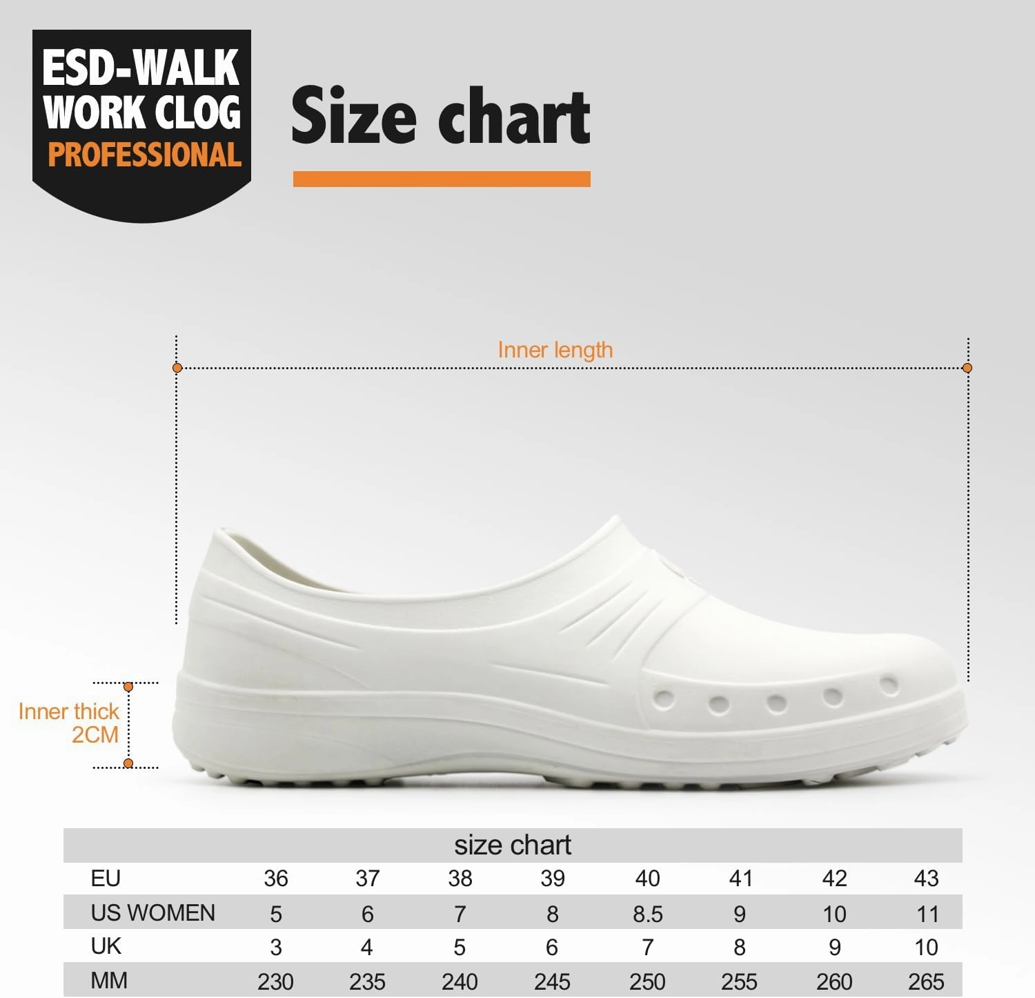 Women Slippers, Non Slip Work Shoes, Waterproof, Oil Resistant and Anti-Static, Suitable for Hospital Doctors, Nurses, Kitchen, Laboratory, Healthcare Or Home Use