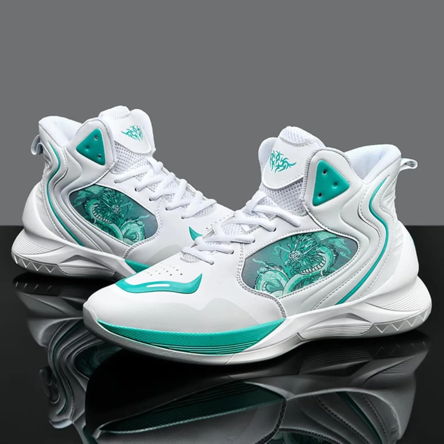 Womens High Top Chinese Stylish Basketball Shoes Comfortable Lace Up Athletic Sports Running Sneakers Non-Slip Soft Tennis Walking Shoes