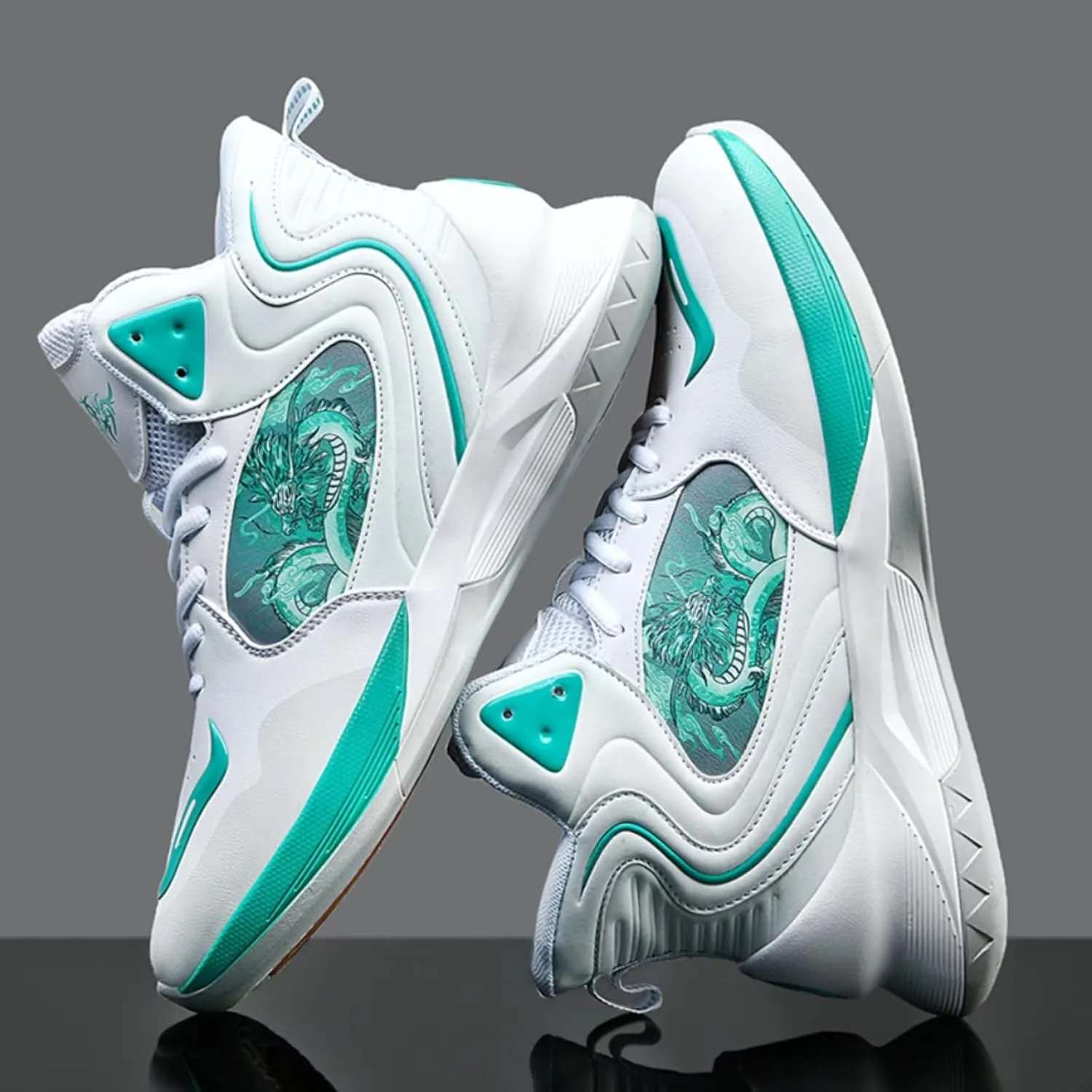 Womens High Top Chinese Stylish Basketball Shoes Comfortable Lace Up Athletic Sports Running Sneakers Non-Slip Soft Tennis Walking Shoes