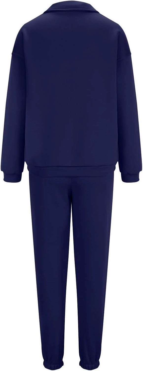 Womens Sweatsuits 2 Piece Set Petite Trendy 2024 Zip Up Plain Sweatsuits Casual Lightweight Track Suits With Pockets