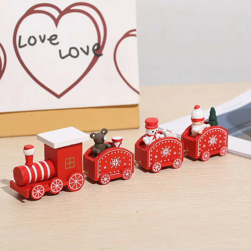 Wooden Christmas Train Xmas Decoration Set 2022