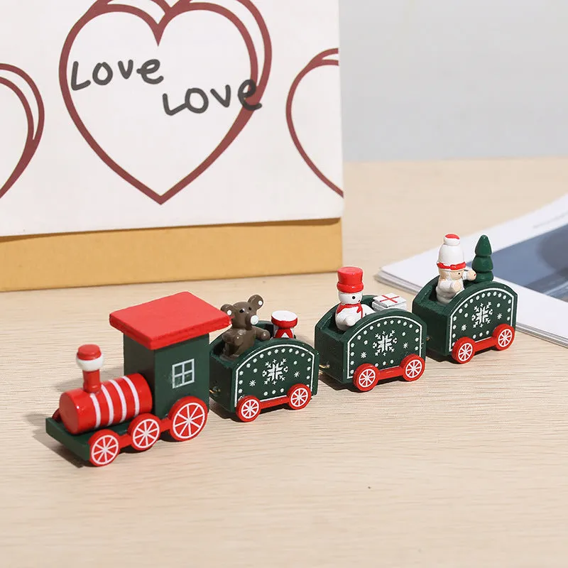 Wooden Christmas Train Xmas Decoration Set 2022