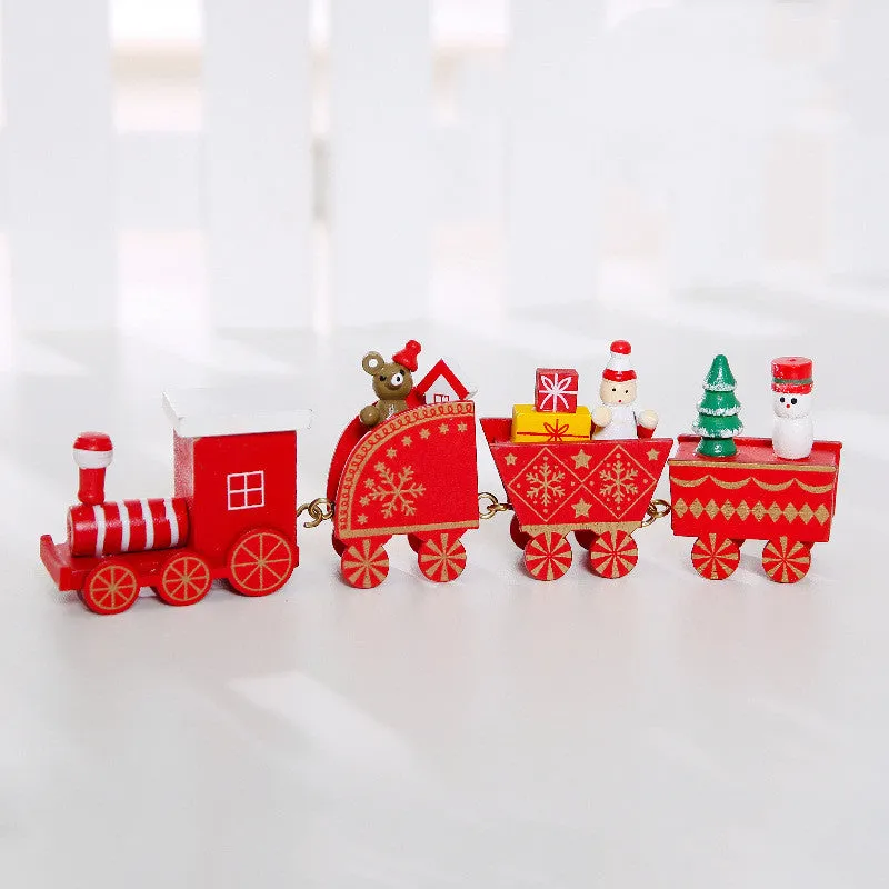 Wooden Christmas Train Xmas Decoration Set 2022