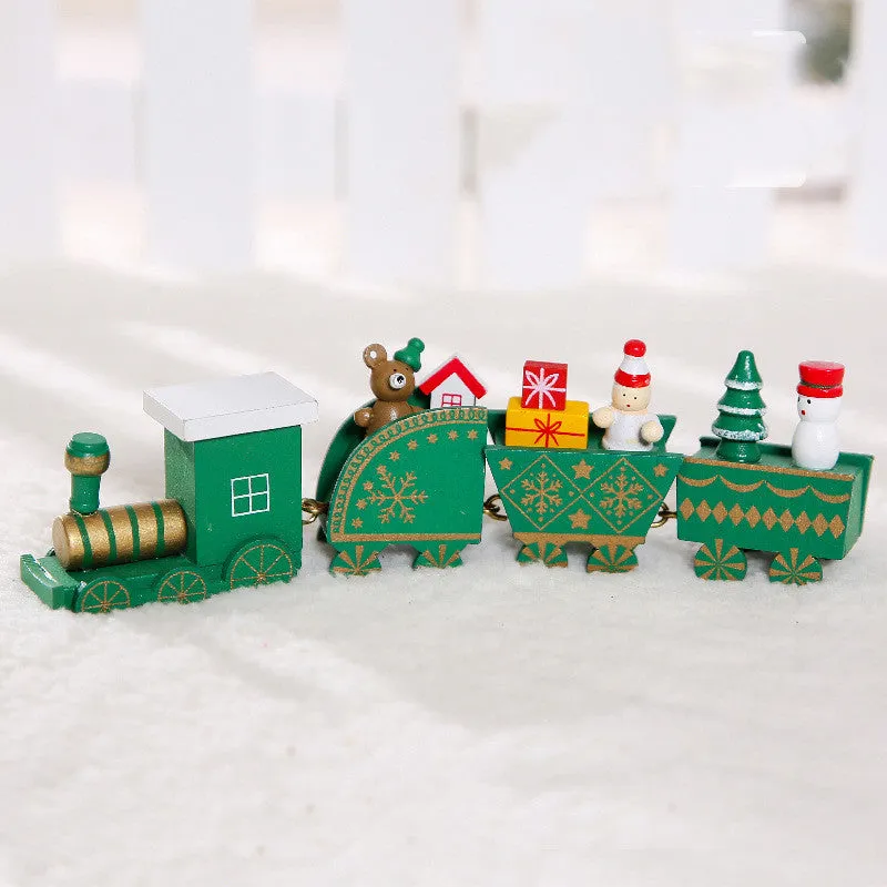 Wooden Christmas Train Xmas Decoration Set 2022