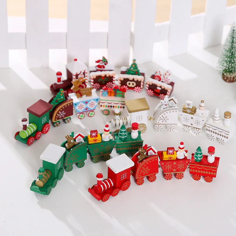 Wooden Christmas Train Xmas Decoration Set 2022