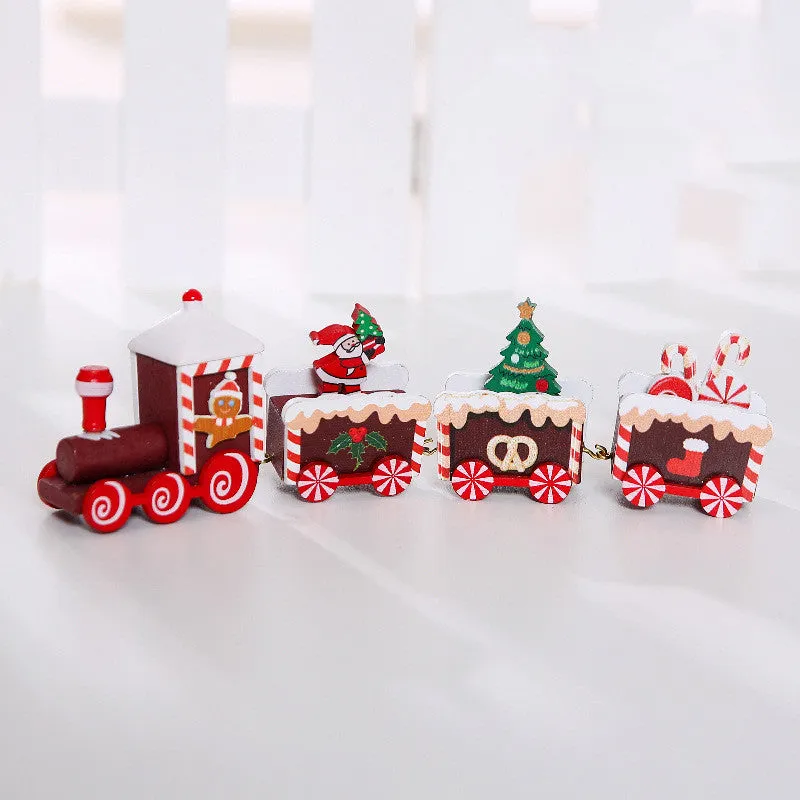 Wooden Christmas Train Xmas Decoration Set 2022