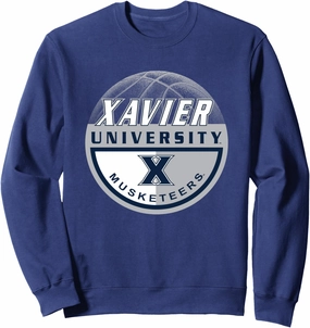Xavier Musketeers Basketball Dunk Navy Officially Licensed Sweatshirt
