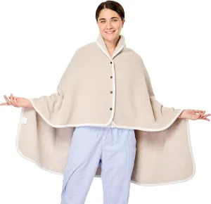 XING YE CHUAN Fleece Wearable Blanket, Comfy Poncho Throw with Buttons, Plush Sleeveless Blankets, for Women Cape Wrap Cover…