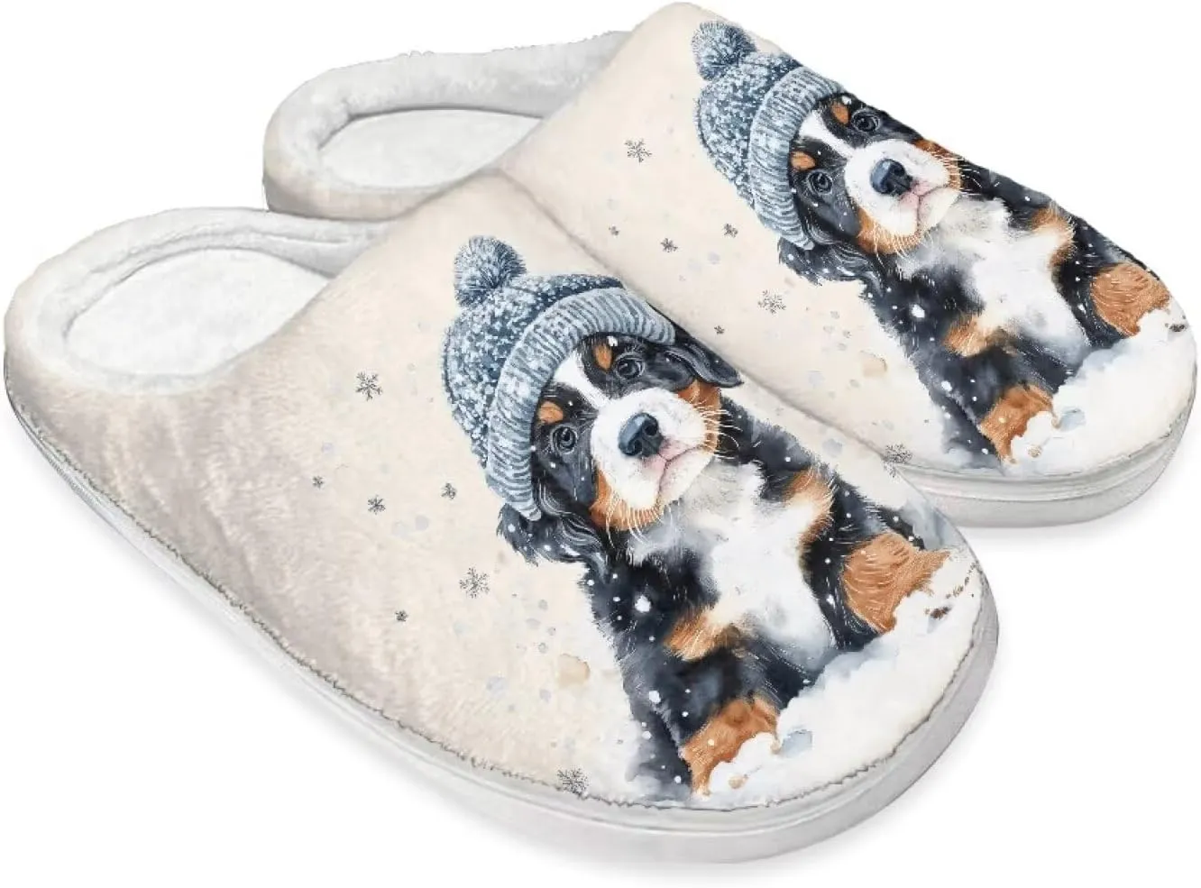 Xoenoiee Men Women Warm Fuzzy Slippers Bedroom Slippers House Shoes Anti Slip Winter Indoor Slippers