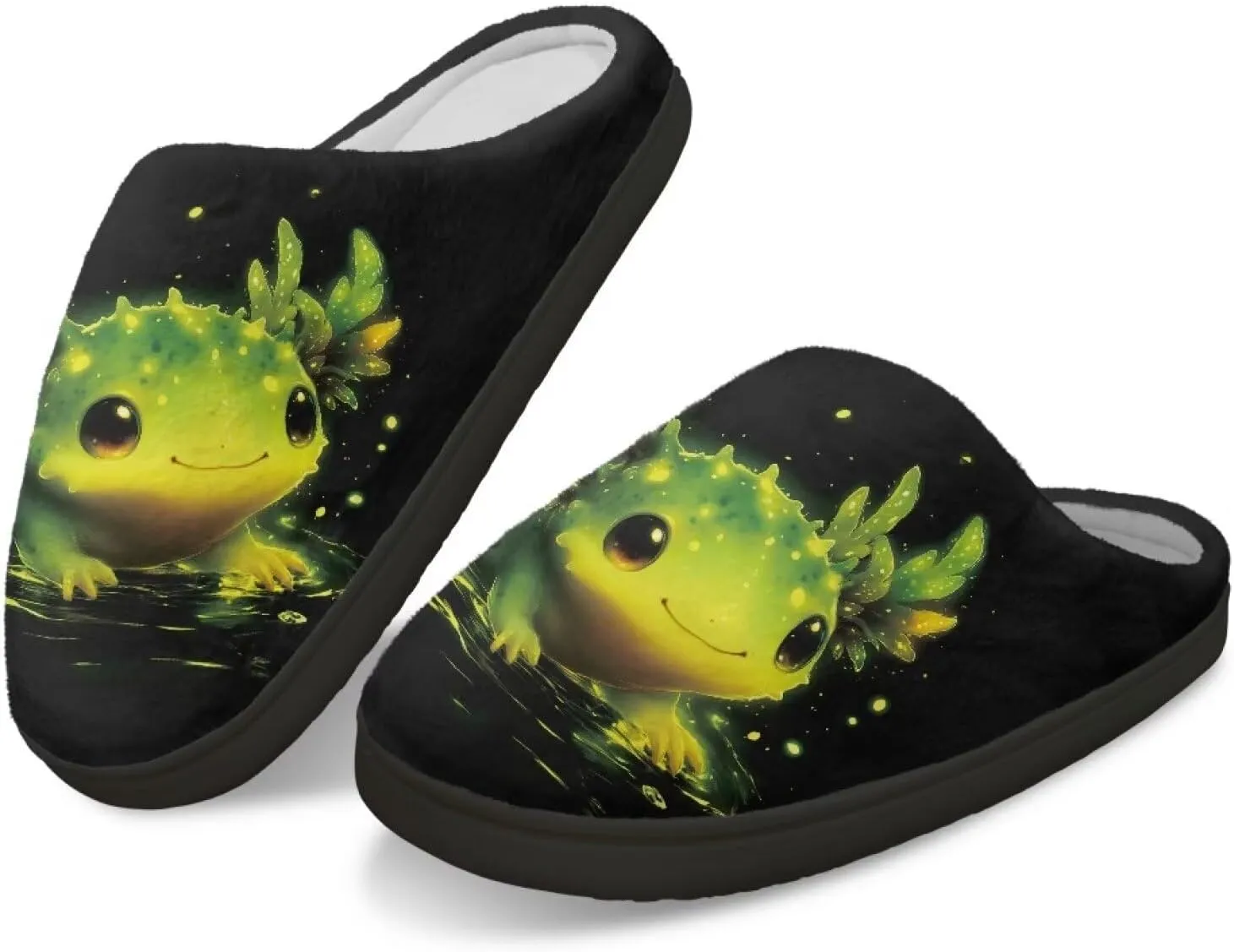 Xoenoiee Men Women Warm Fuzzy Slippers Bedroom Slippers House Shoes Anti Slip Winter Indoor Slippers