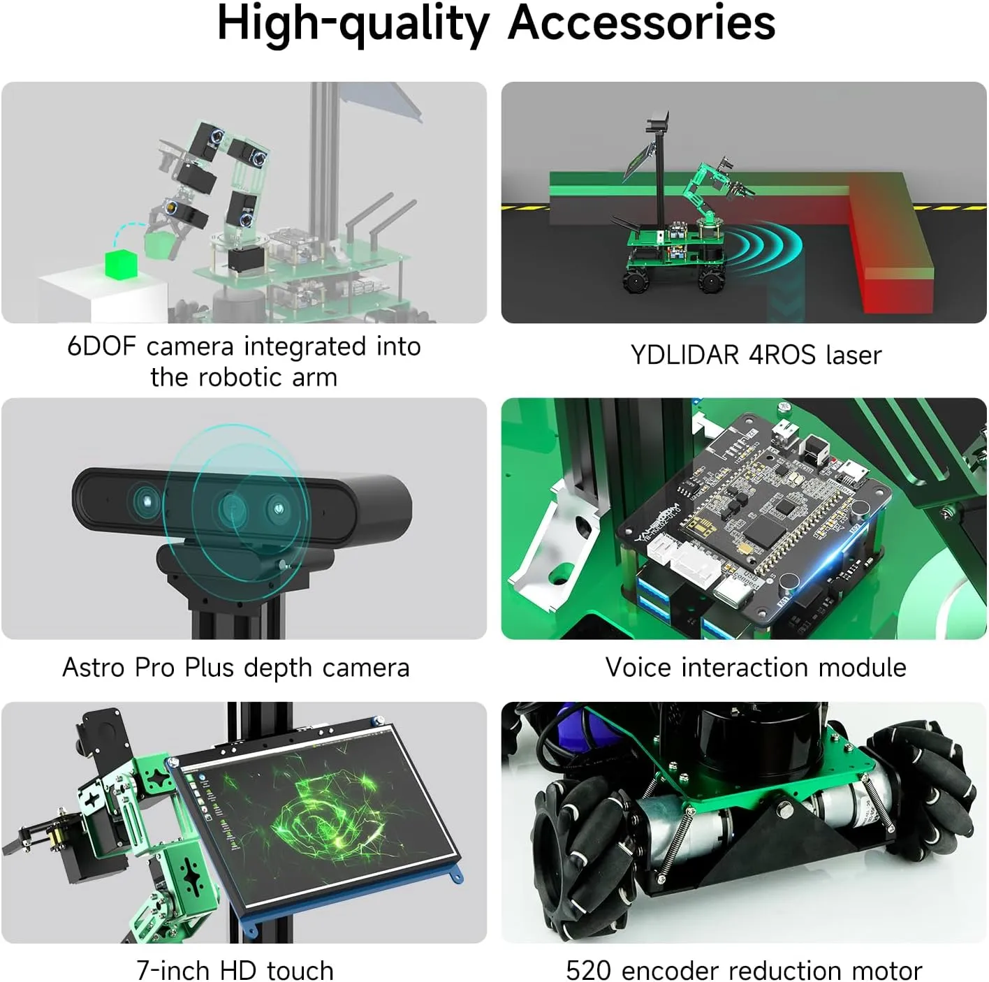 Yahboom Jetson Orin Nano 8GB Super Electronics Project Kit Smart Car Robot with 6DOF Moveit Robotic Arm for Professionals DIY Maker Mecanum Wheel Chassis (with Orin Nano Super 8GB)