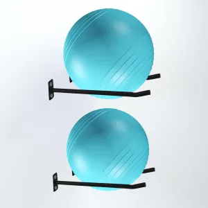 Yoga Ball Holder, Wall Rack for Gym Garage Storage Yoga Ball, Suitable for Yoga Ball/Stability Ball/Theraband Ball/Stability Balls for Exercise/Barre Ball/Yoga Block/Basketball/Volleyball