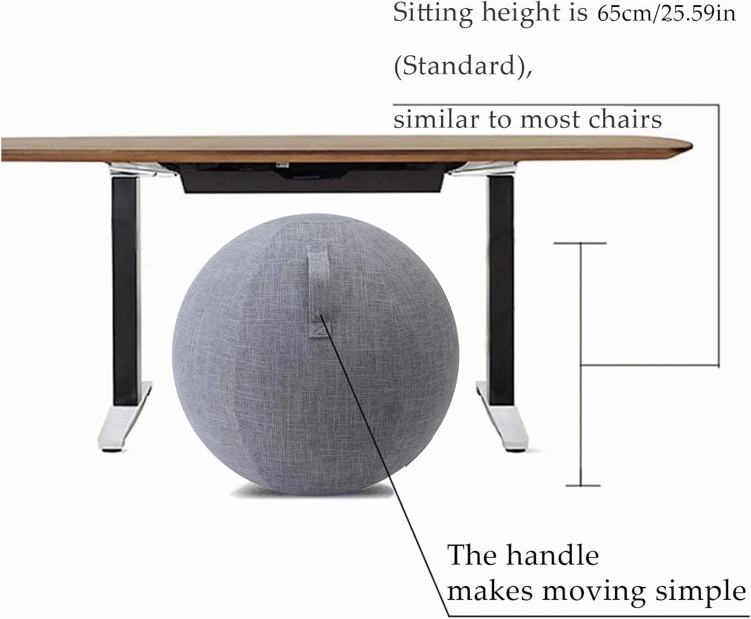 Yoga Ball Cover - Pilates Exercise Yoga Ball Cover, Anti Scratch Exercise Ball Cover with Handle for 55/65/75cm Birthing Ball, Stability Ball, Balance Ball (Without Ball)