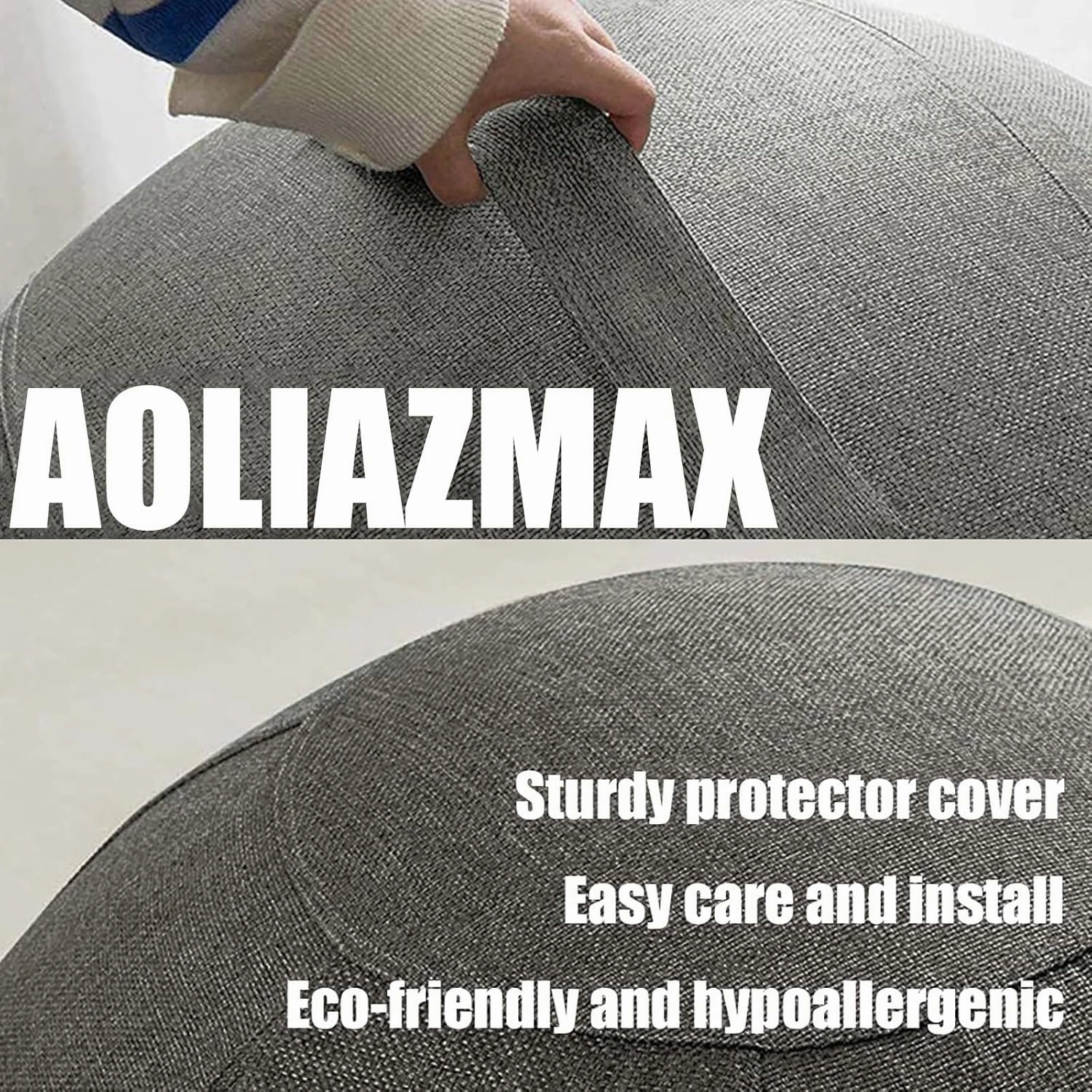 Yoga Ball Cover - Pilates Exercise Yoga Ball Cover, Anti Scratch Exercise Ball Cover with Handle for 55/65/75cm Birthing Ball, Stability Ball, Balance Ball (Without Ball)