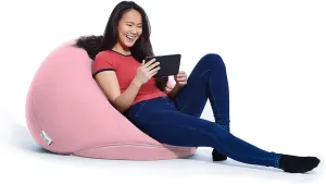 Yogibo Pod X Small Bean Bag Lounger Chair for Adults and Teens with Filling, Soft, Plush, Comfy, Sensory Lounge Beanbag, Washable Cover, Flamingo