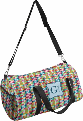 YouCustomizeIt Personalized Retro Pixel Squares Duffel Bag
