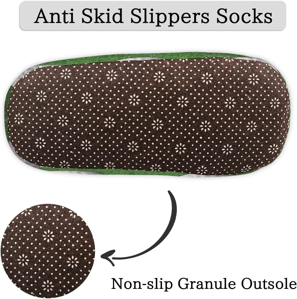 Yzrwebo Golf Ball Pattern Slippers for Women Men Golf Training Indoor Non-Slip Slippers Socks Warm Comfy Soft House Slippers Bedroom Fuzzy Plush Lined House Shoes